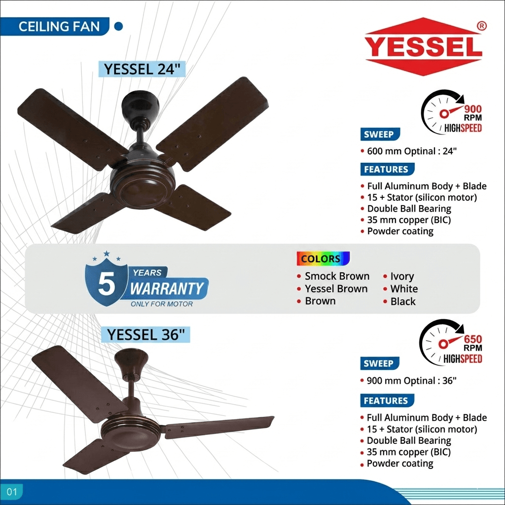 Ceiling fan yessel 24"